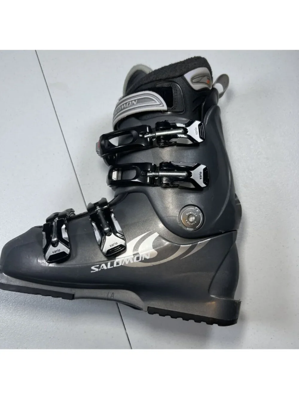 Salomon Womens Performa 4.99 SensiFit Gray Alpine Ski Boots Size 9